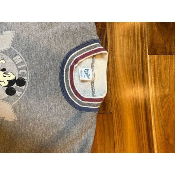 Size L vintage 1980s Mickey Mouse Co Velva Sheen Sweatshirt Crewneck grey - Picture 4 of 8